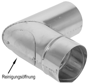 Flue pipe elbow 90° REFLEKS with cleanout door