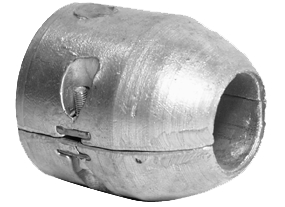 Streamlined collar anode made from Magnesium