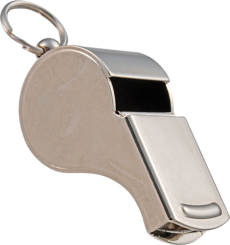 Signalling whistle made from nickel plated brass