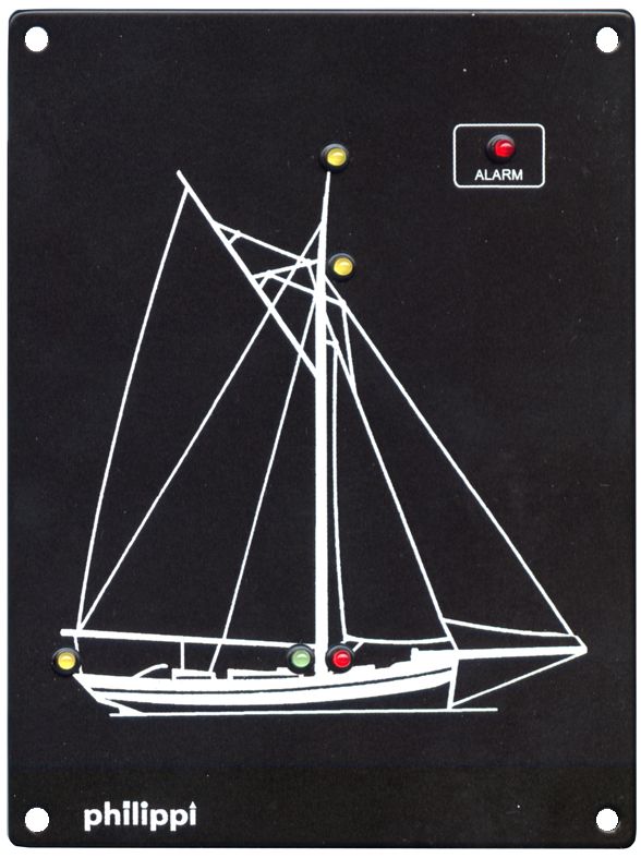 Navigation light control gaff rigged cutter