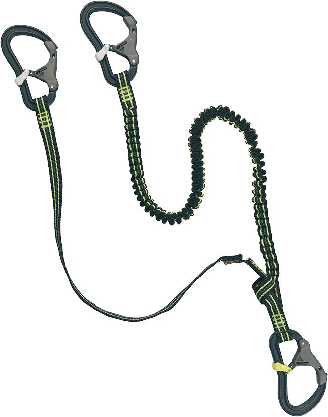 Elastic life line ProLine with 3 carbine hooks