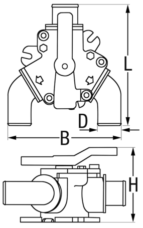 Diverter valve JABSCO