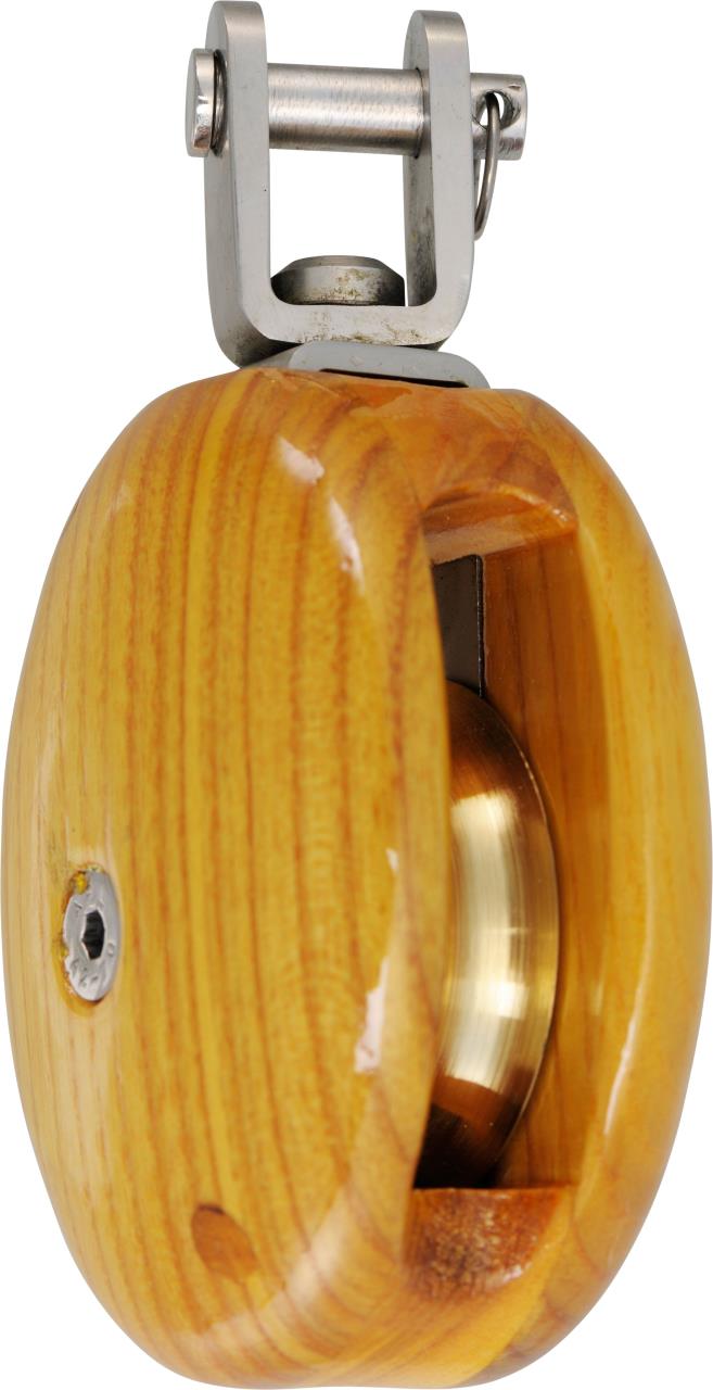 DAVEY Swivelblock Ashwood, Bronze Sheave, Single