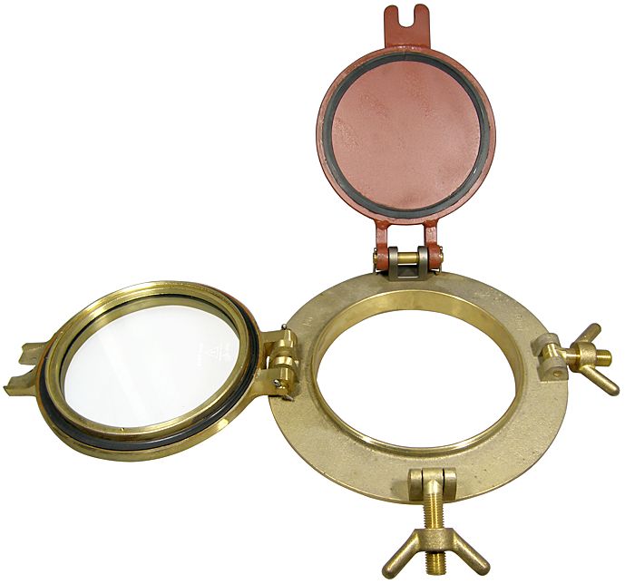 Heavy brass portlight with deadlight