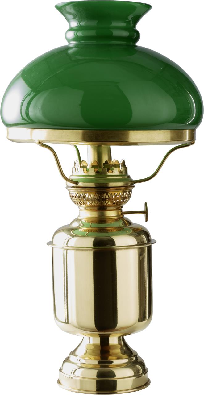 Table lamp DHR with green VESTA shade