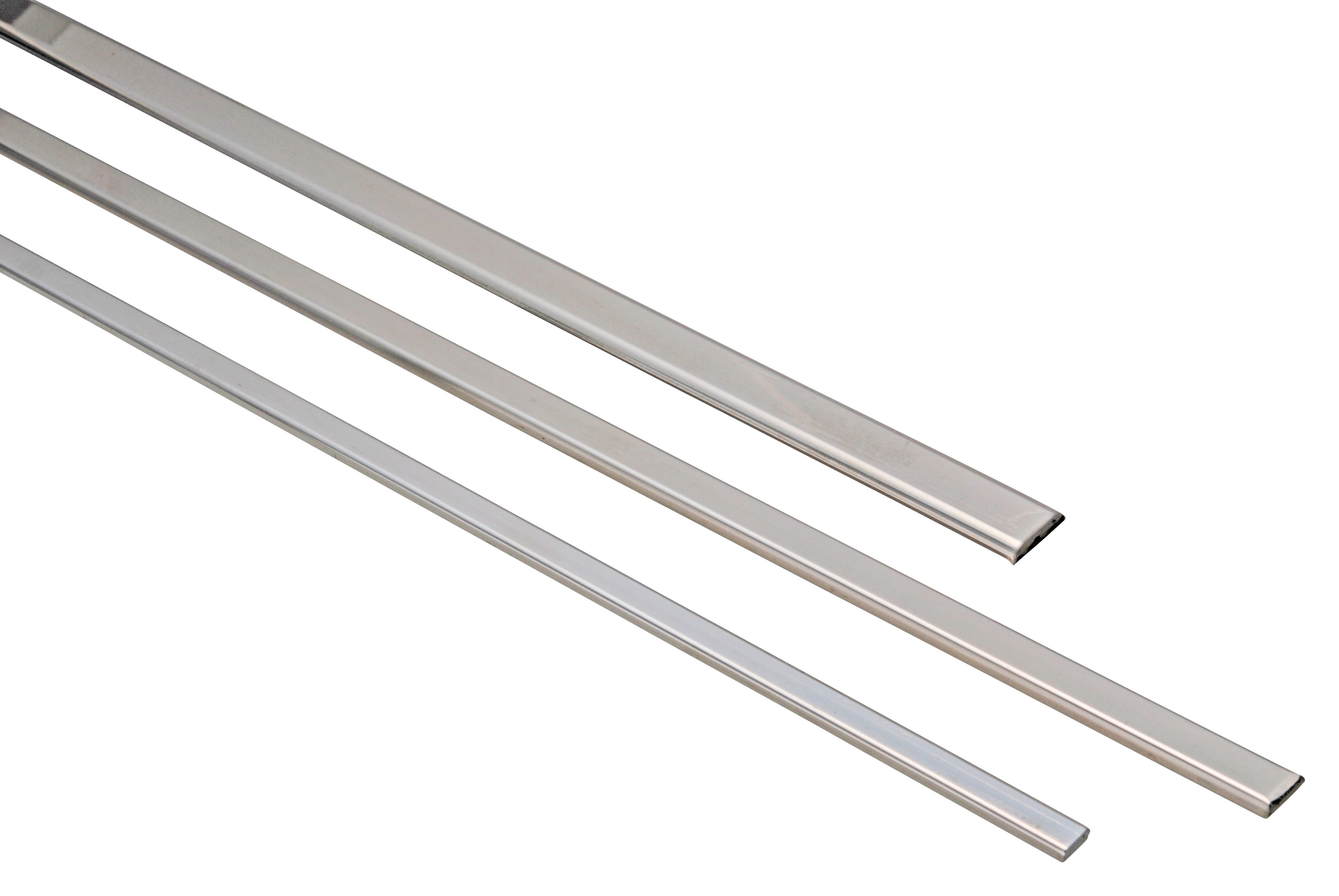 Flat section rubbing band undrilled stainless steel