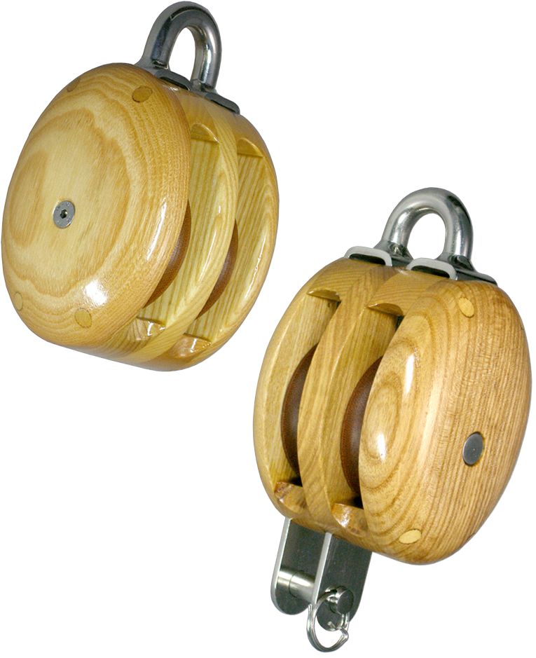 DAVEY Yachtblock Ashwood, Bronze Sheave, Double
