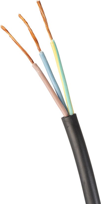 Two strand PVC cable black H05VV-F