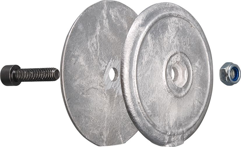 Magnesium rudder anode