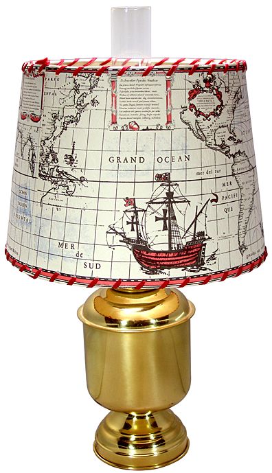 Table lamp DHR with round cardboard shade