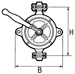 Semi-rotary pump from cast iron