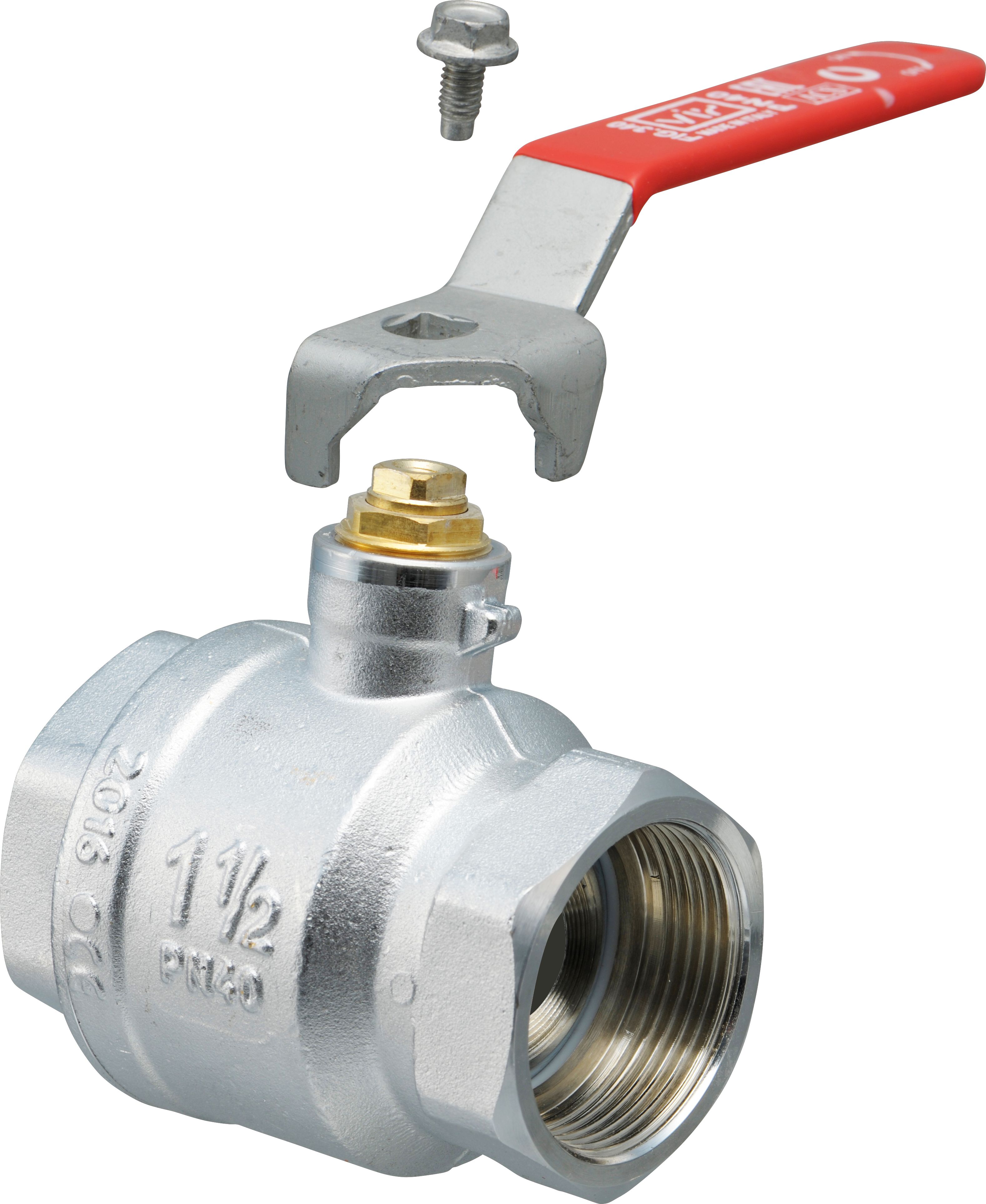 Ball valve made from chrome plated brass
