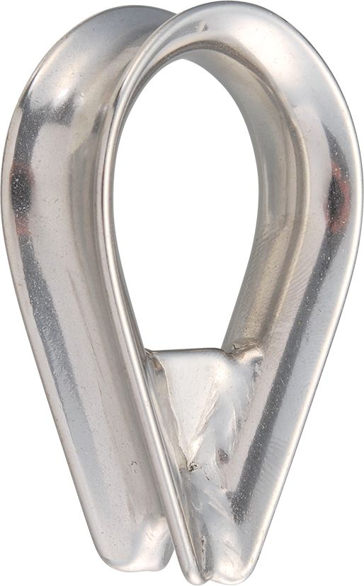 Stainless steel thimble with reinforcing
