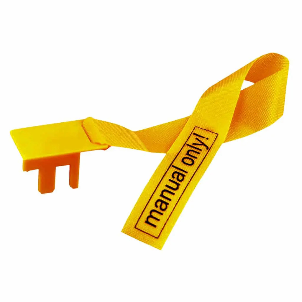 Manual override for SECUMAR life vests