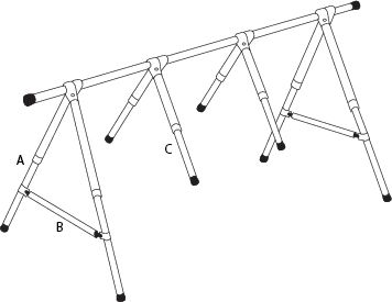 NOA A-frame for (winter storage) tarpaulin