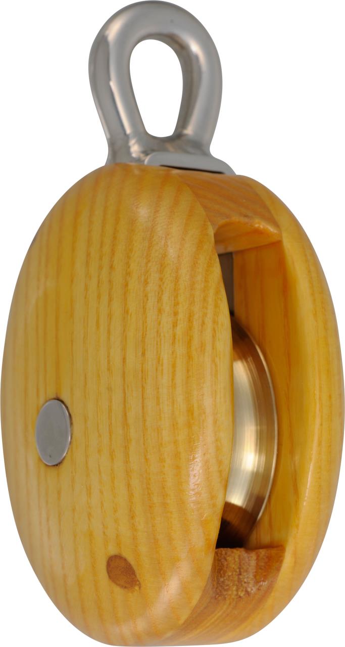 DAVEY Yachtblock Ashwood, Bronze Sheave, Single