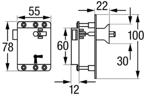 Cupboard rim lock