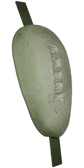 Magnesium anode oval with steel bars