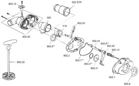 Split-up valve for marine toilet