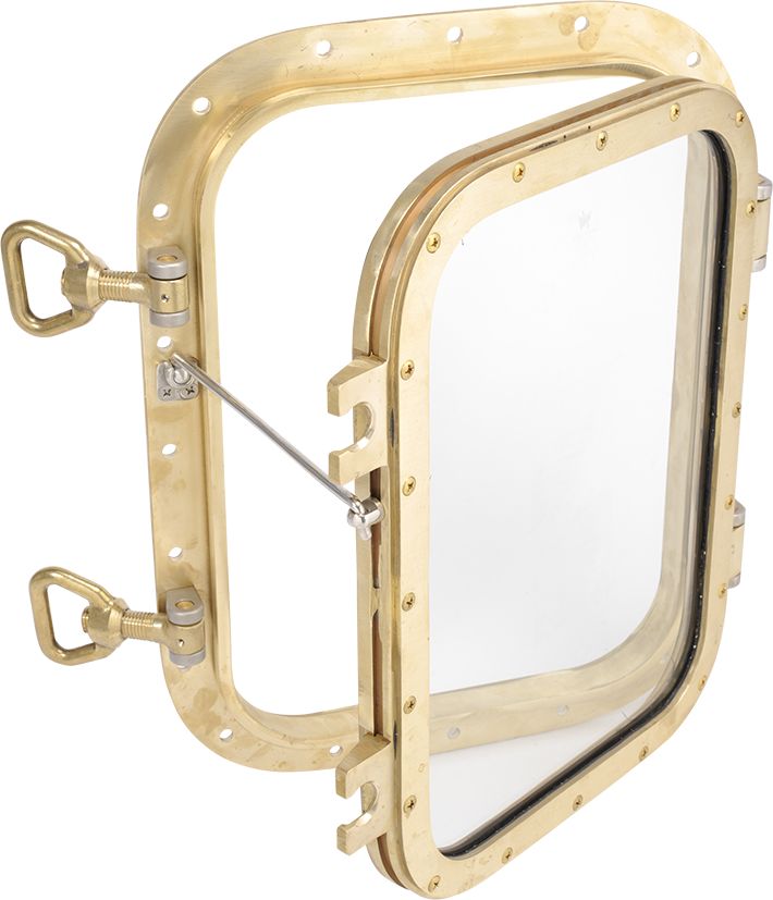 Large Portlight Large rectangular brass portlight | TOPLICHT