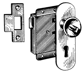 Cupboard rim lock