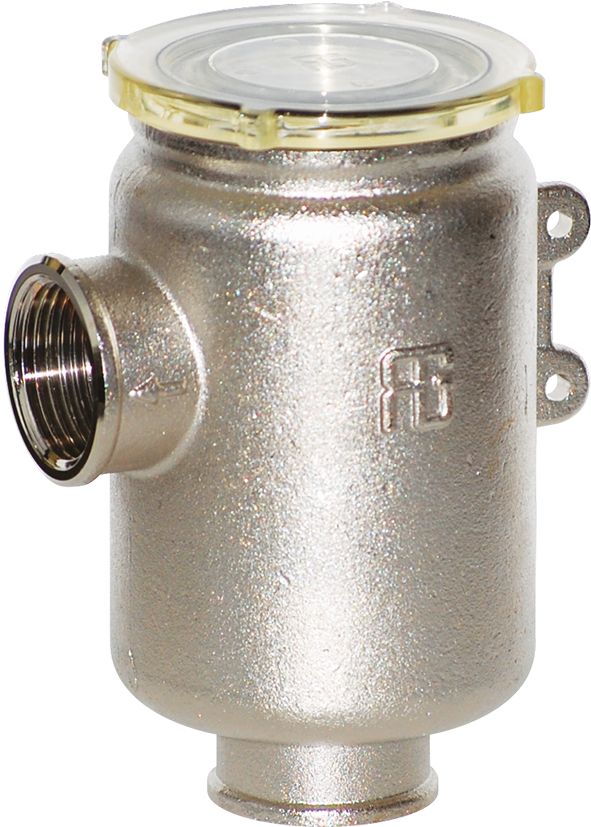 Seawater strainer nickel plated brass 1160 poly-lid