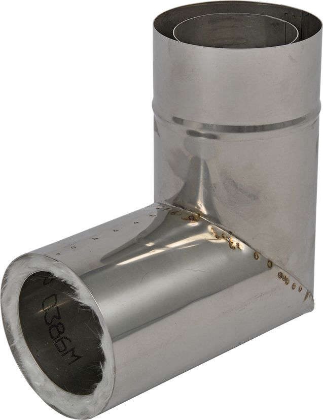 Insulated flue pipe elbow 90° REFLEKS