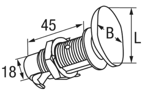 Furniture latch stainless steel egg-shaped