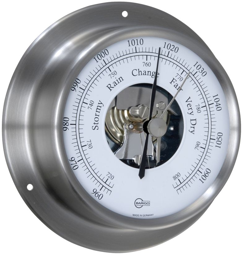 BARIGO SKY brushed stainless steel barometer