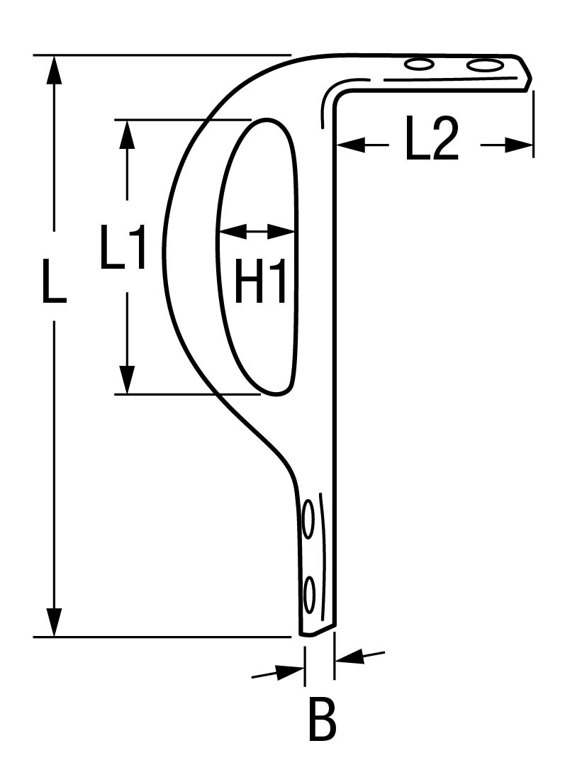 Companionway Handle angled