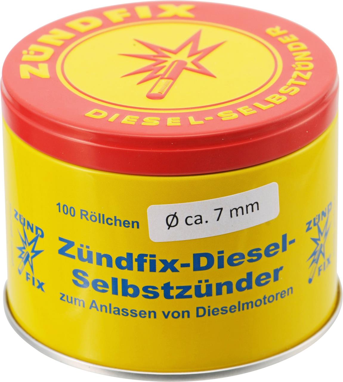 Zündfix Diesel Selbstzünder Lunte 4 mm zum Anlassen von Dieselmotoren 100 St